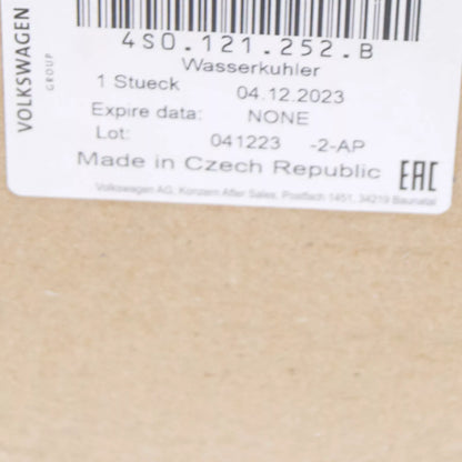 NEW AUDI R8 4S LEFT ENGINE ADDITIONAL COOLER FOR COOLANT 4S0121252B ORIGINAL