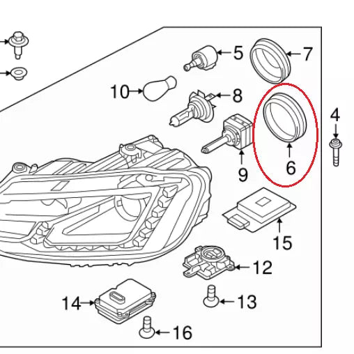NEW VW JETTA MK6 16 HEADLIGHT BULB CAP 5C7941607B ORIGINAL