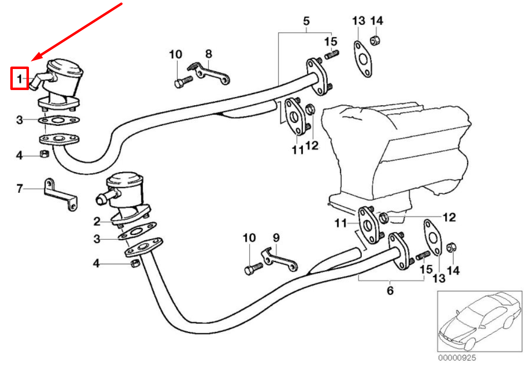 new bmw 7 e38 egr valve 1704257 11721704257 original