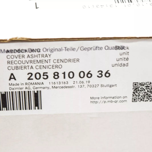 NEW MERCEDES-BENZ W205 C-CLASS CENTRE CONSOLE ASHTRAY COVER A2058100636