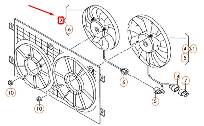 NEW VOLKSWAGEN BEETLE A5 RADIATOR FAN 1KM959455E ORIGINAL