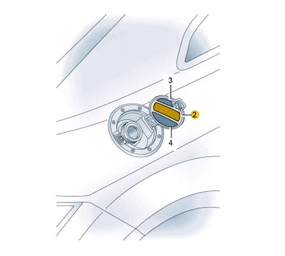 NEW AUDI TT ROADSTER FV FUEL FILLER NECK STICKER 8V5010508K