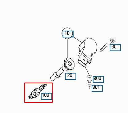 NEW MB C-CLASS W204 IGNITION SPARK PLUG A0041594903 3.0 PETROL ORIGINAL