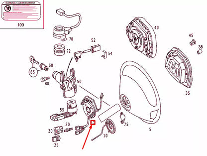 NEW MERCEDES-BENZ SPRINTER 903 STEERING WHEEL CONTACT PIECE A9014600149 ORIGINAL