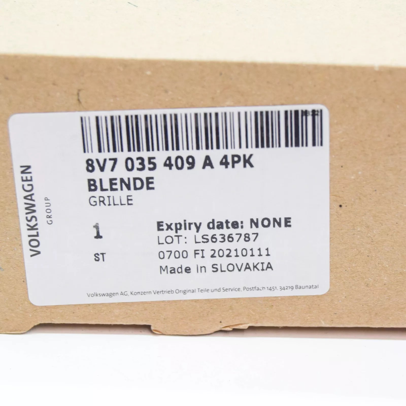 NEW AUDI A3 8V FRONT LEFT SOUND SPEAKER COVER TRIM 8V7035409A4PK ORIGINAL