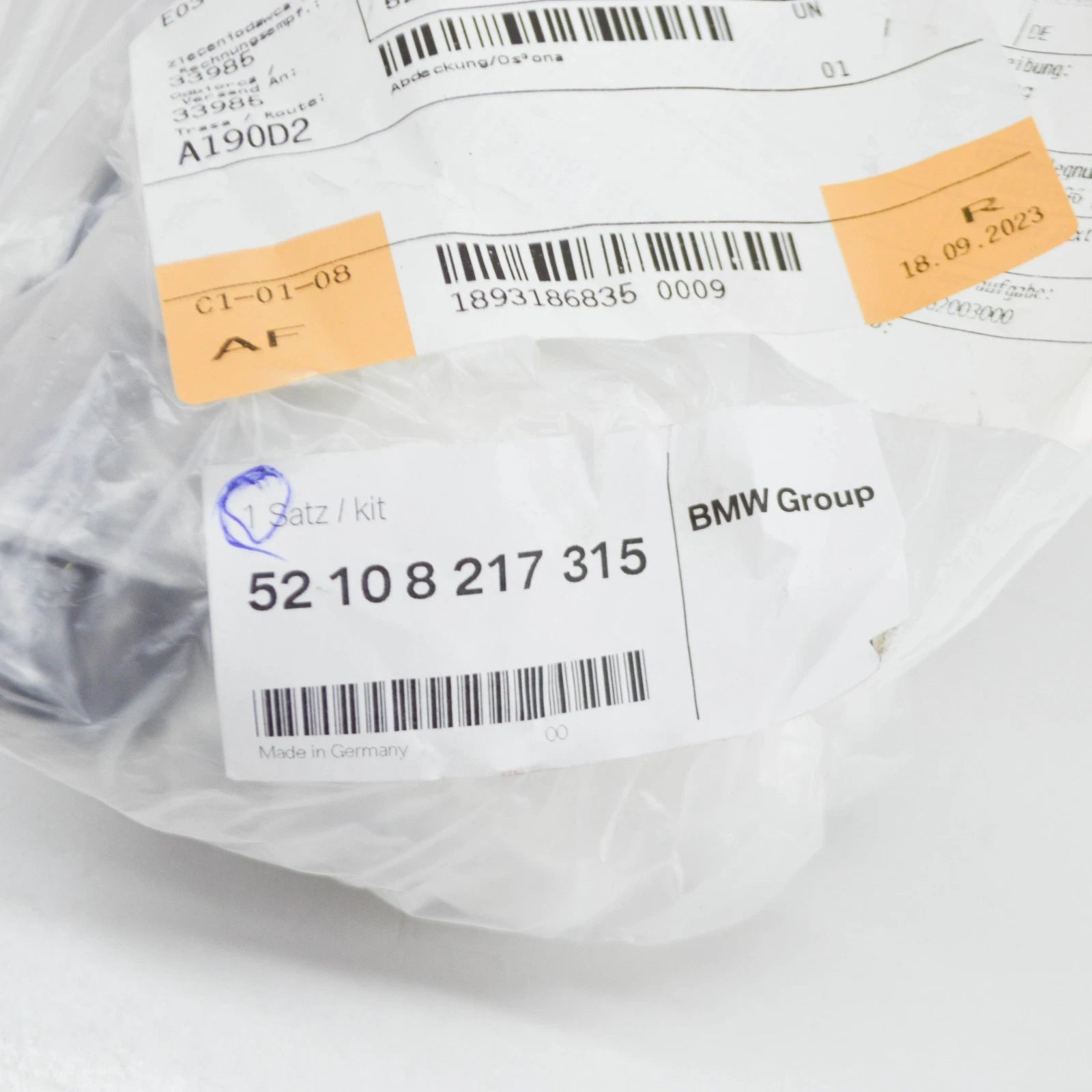 NEW BMW 5 E39 FRONT SEAT RAIL COVER KIT 52108217315 8217315 ORIGINAL