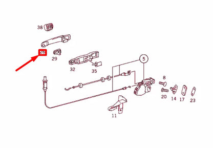 NEW MERCEDES-BENZ ML W163 REAR DOOR OUTER HANDLE A1637600659 ORIGINAL