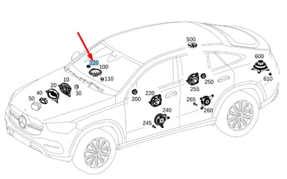 NEW MERCEDES-BENZ GLE W167 FRONT CENTER FILL TWEETER SPEAKER A1678200001