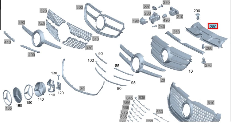NEW MERCEDES-BENZ VITO W447 FRONT BONNET HOOD LOCK TRIM A44788502369051 ORIGINAL