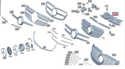NEW MERCEDES-BENZ VITO W447 FRONT BONNET HOOD LOCK TRIM A44788502369051 ORIGINAL