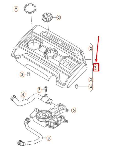NEW VOLKSWAGEN GOLF 5K MK6 ENGINE INTAKE MANIFOLD COVER 06J103925BG ORIGINAL