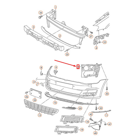 NEW VOLKSWAGEN GOLF MK7 FRONT BUMPER LEFT SUPPORT ELEMENT 5G0807723C