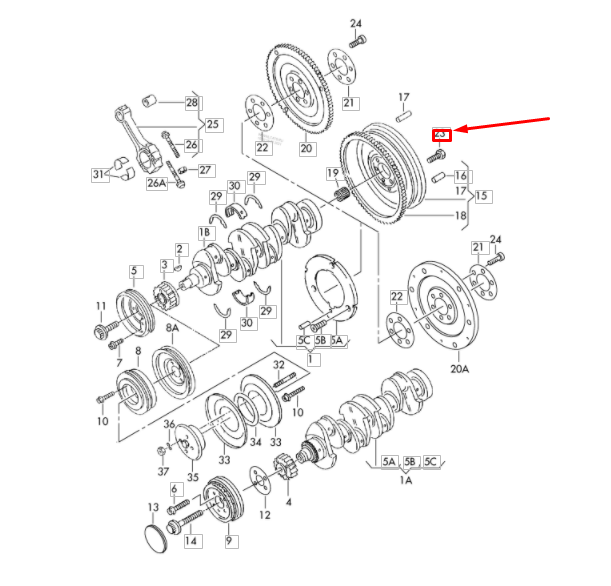 new audi a4 b6 clutch flywheel bolt n90705901 original