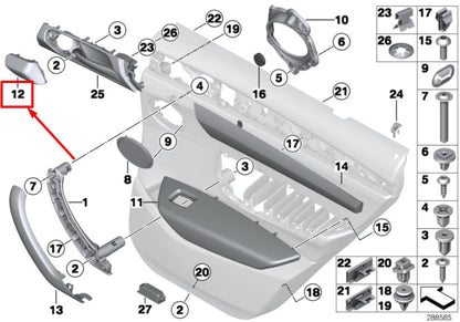 NEW BMW X3 F25 REAR LEFT LOUDSPEAKER COVER 51427237853 7237853 ORIGINAL