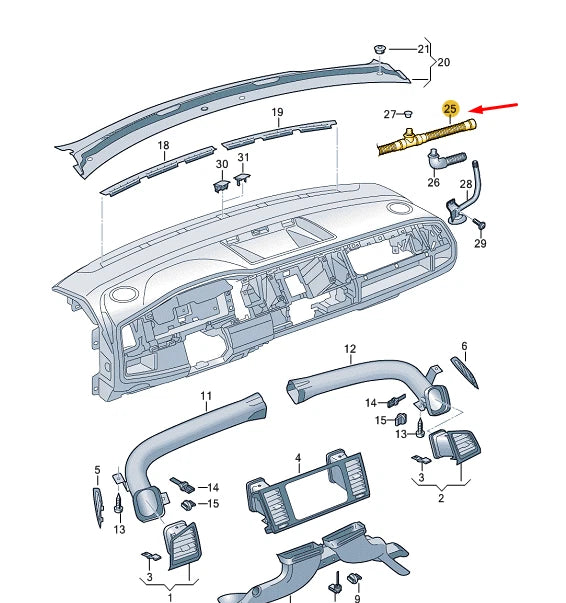 NEW VW TRANSPORTER VI T6 AIR HOSE 7E0816311