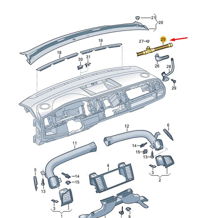 NEW VW TRANSPORTER VI T6 AIR HOSE 7E0816311