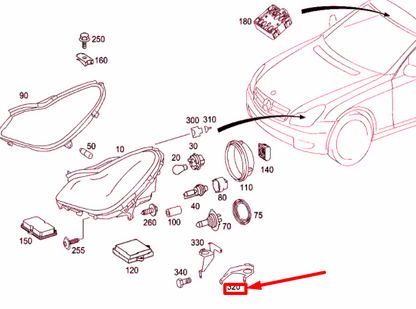 NEW MERCEDES-BENZ CLS C219 FRONT RIGHT LIGHTING UNIT BRACKET A2198290214