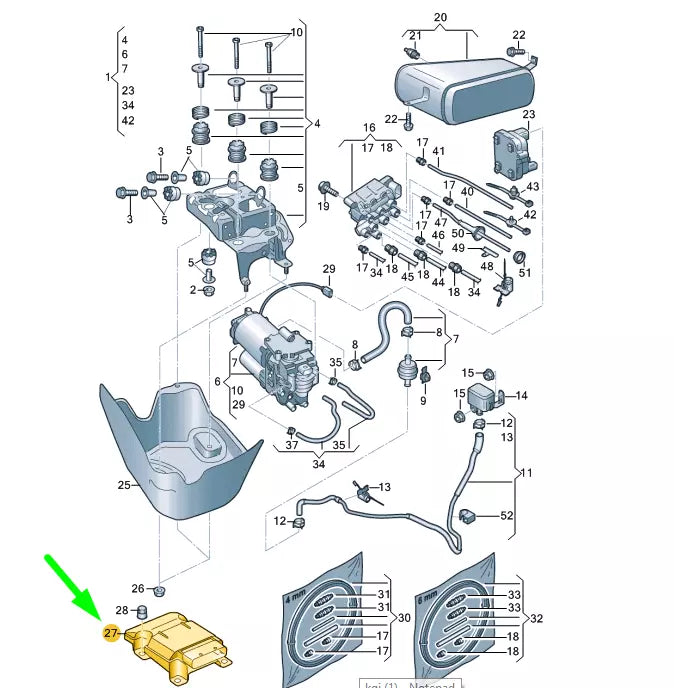 NEW AUDI Q7 4M CHASSIS CONTROL UNIT 4M0907777P ORIGINAL