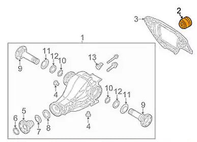 NEW AUDI Q5 8R REAR DIFFERENTIAL MOUNTING BUSH 8K0599257N ORIGINAL