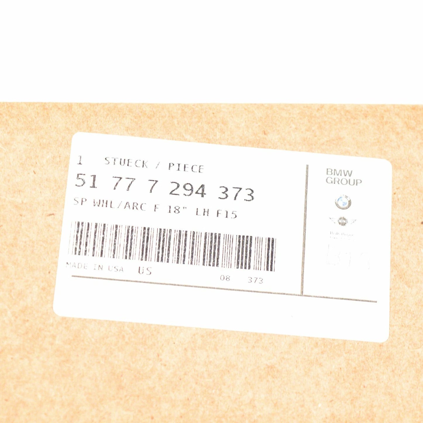 NEW BMW X5 F15 FRONT LEFT WHEEL ARCH COVER TRIM 51777294373 ORIGINAL