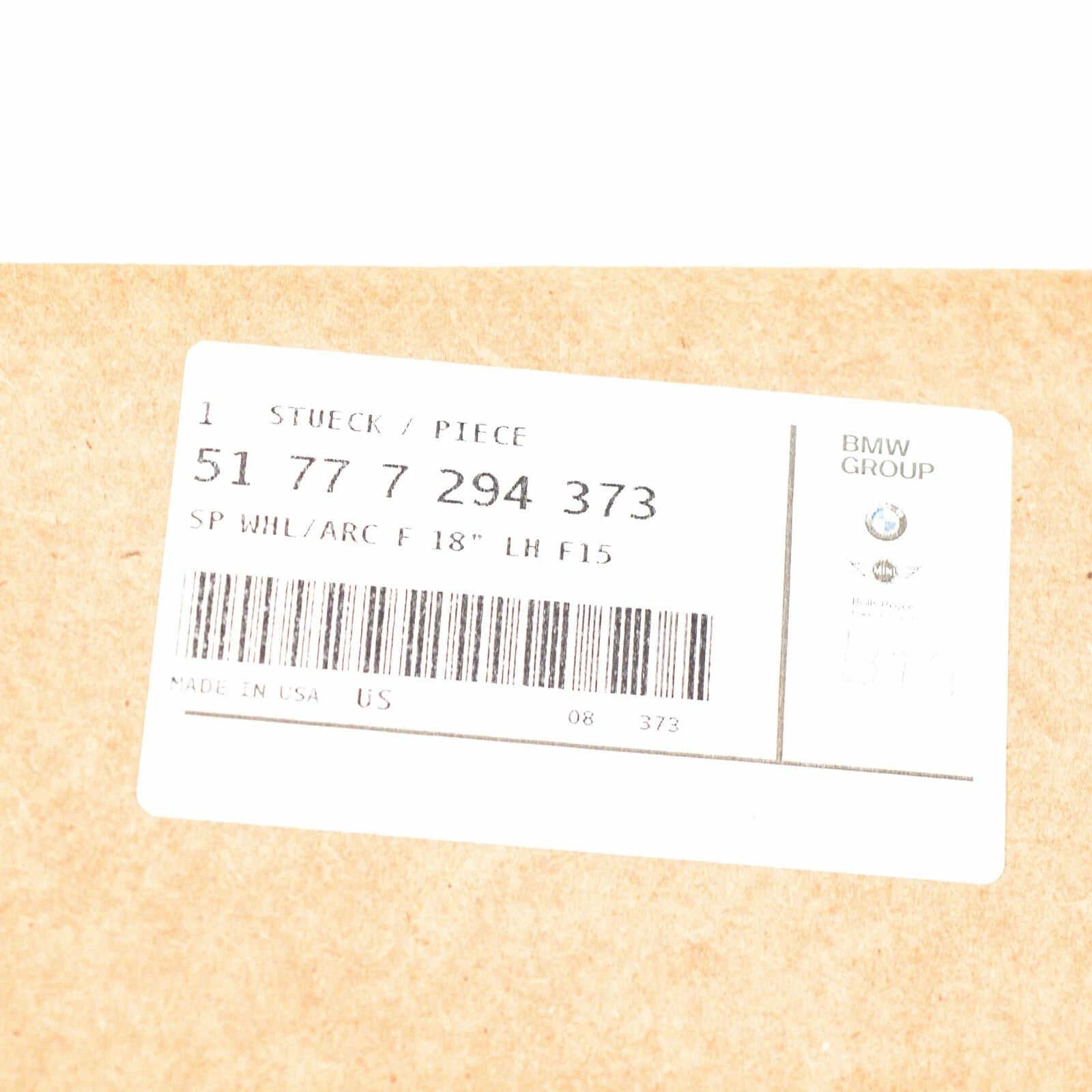 NEW BMW X5 F15 FRONT LEFT WHEEL ARCH COVER TRIM 51777294373 ORIGINAL