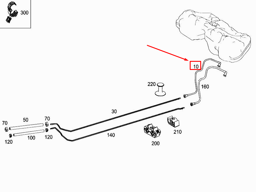 new mercedes-benz e w212 fuel feed line a2124707664 original