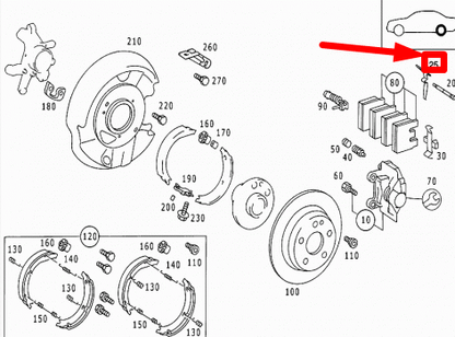 NEW MERCEDES-BENZ E W210 REAR RIGHT BRAKE PAD SPRING A0004216791 ORIGINAL