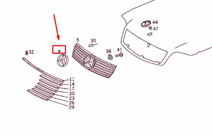 NEW MERCEDES-BENZ E A207 BONNET BADGE A2078170316 ORIGINAL