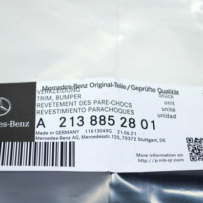 NEW MERCEDES-BENZ E W213 REAR BUMPER RIGHT SIDE BOTTOM TRIM A2138852801 ORIGINAL