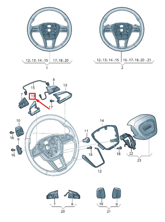 NEW AUDI E-TRON GEN STEERING WHEEL TRIM 4K04196893Q7