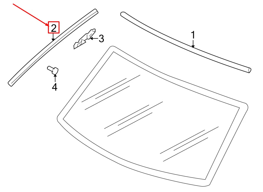 NEW VW TOUAREG 7L FRONT LEFT WINDSHIELD MOLDING 7L68543279B9 ORIGINAL