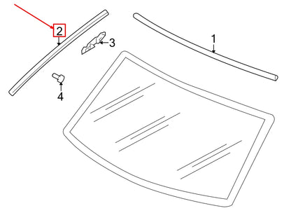 NEW VW TOUAREG 7L FRONT LEFT WINDSHIELD MOLDING 7L68543279B9 ORIGINAL