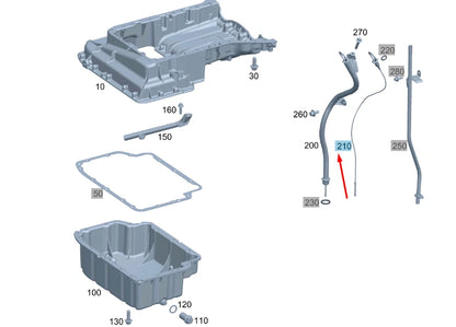 NEW MERCEDES-BENZ VITO W447 OIL DIP STICK A6510102272 ORIGINAL