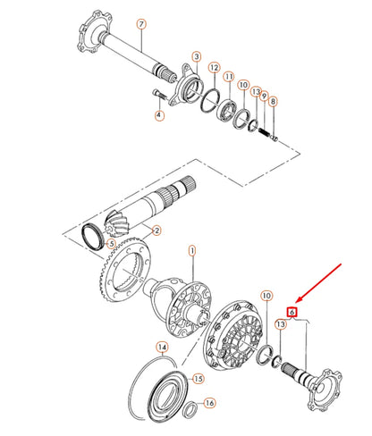 NEW AUDI A4 B7 FRONT DRIVE AXLE LEFT FLANGED SHAFT 01J409343A ORIGINAL