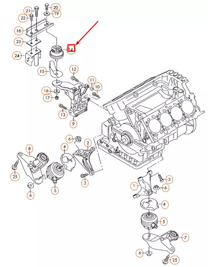 NEW AUDI RS4 QUATTRO B7 ENGINE TRANSMISSION MOUNT RUBBER BUSH 4B3199267 ORIGINAL