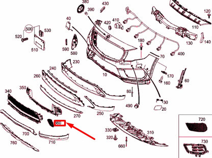 NEW MERCEDES-BENZ GLA X156 FRONT BUMPER LEFT COVER TRIM A1568856700