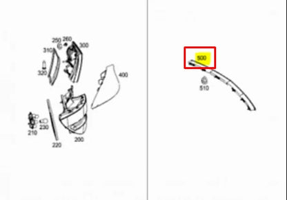 NEW MB E C207 REAR TRUNK LID ADDITIONAL BRAKE STOP LIGHT A2078200156