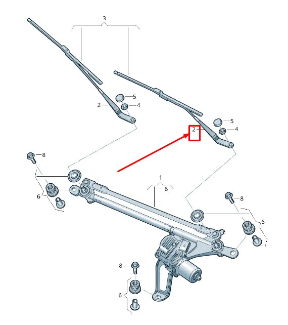 NEW AUDI Q5 FY FRONT LEFT WIPER ARM RHD 80C9554071P9 80C955407 1P9
