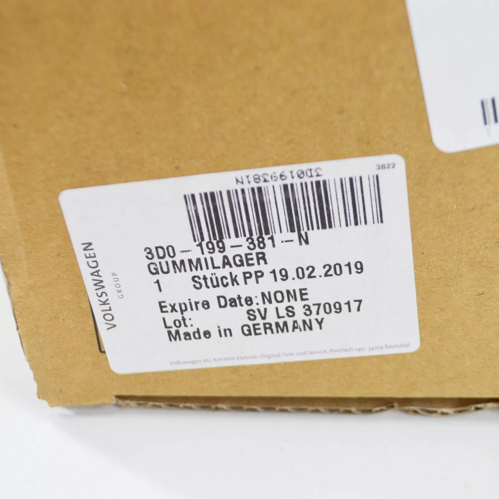 NEW VW PHAETON GP4 MK4 ENGINE MOUNT BONDED RUBBER BUSH 3D0199381N ORIGINAL