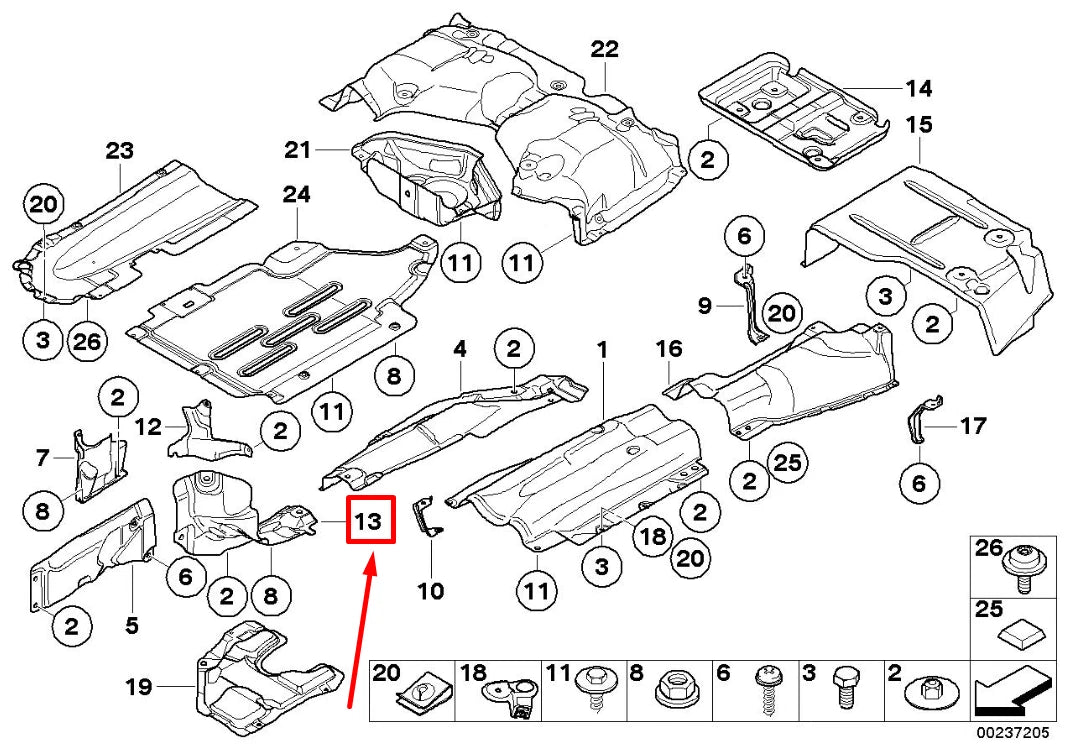 NEW BMW 3 COUPE E92 LEFT HEAT INSULATION 51488042085 8042085 ORIGINAL