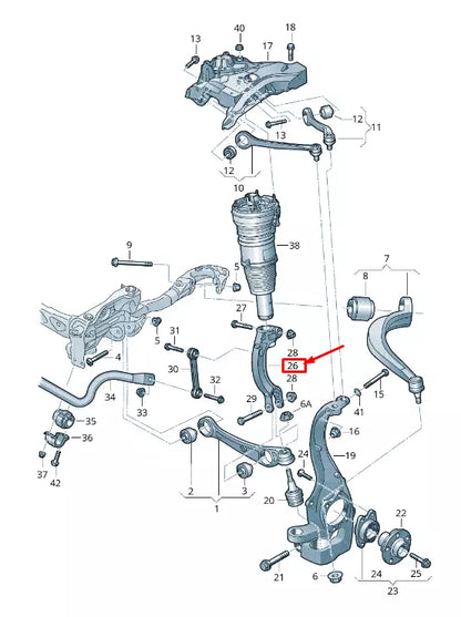 NEW AUDI A8 4H FRONT LEFT SUSPENSION FORK 8R0413037B