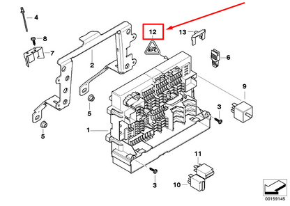 new bmw e84 front power distrib. box socket housing 61139225063 9225063 original