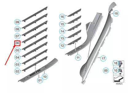 NEW BMW X5 F15 FRONT ENTRANCE M INSERT 51478055065 8055065 ORIGINAL