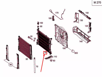 NEW MERCEDES-BENZ GLA X156 WATER COOLER RADIATOR A2465001303 ORIGINAL