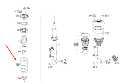 new mercedes-benz cls c257 front coil spring a2133210900 original