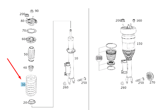 new mercedes-benz cls c257 front coil spring a2133210900 original