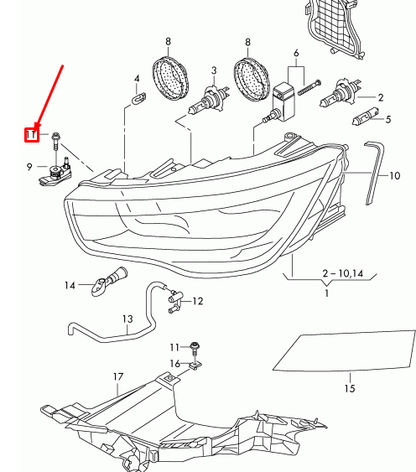 new audi a1 headlight hexagon socket head bolt n91183501 original