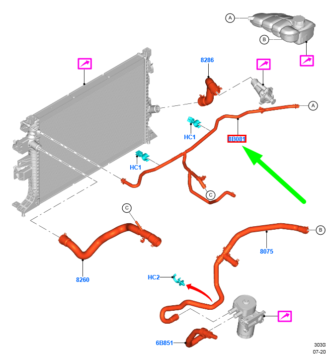 new ford focus c346 mk3 coolant overflow hose g1fy-8c012-re 2029160 original
