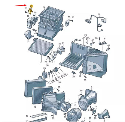 NEW VW TRANSPORTER VI T6 AIR CON ADJUSTER UNIT SERVOMOTOR 7E0907511A ORIGINAL
