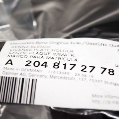 NEW MB C-CLASS W204 FRONT BUMPER LICENSE NUMBER PLATE A2048172778 2012 ORIGINAL